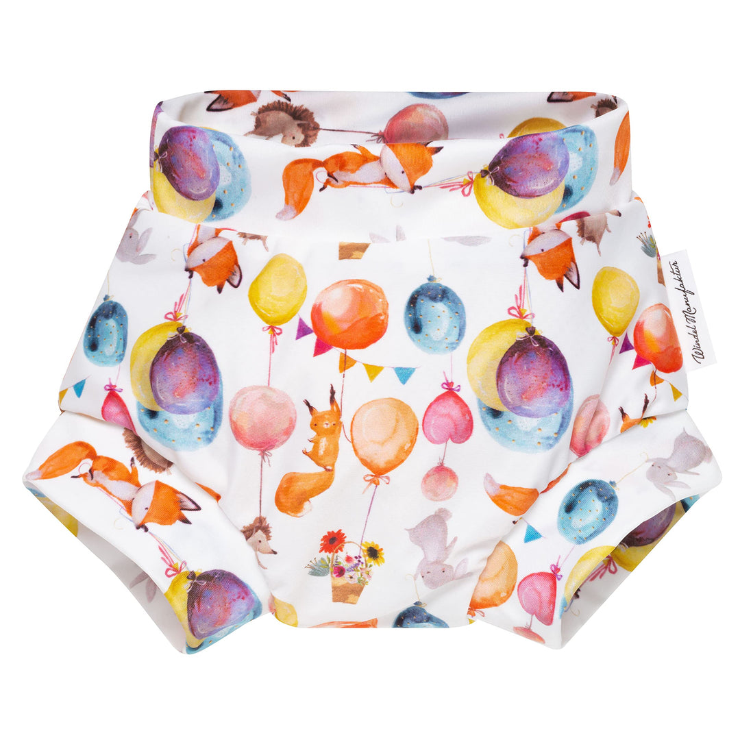 Windelmanufaktur waschbare und wiederverwendbare Schwimmwindel, Badewindel (Ballontiere, L) Ballonti
