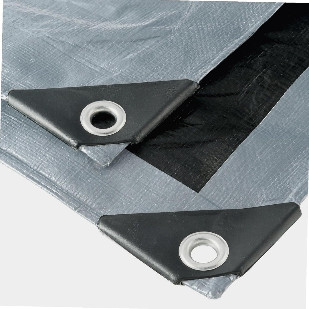Werkapro Bâche multifonctions Grise et Noire m2 10740 Abdeckplane, wasserdicht, multifunktional, 6 x