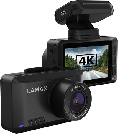 LAMAX T10 4K Dashcam mit GPS, Radarwarnung (50 Länder), WiFi + Mobile App, Weitwinkelaufnahmen 170°,