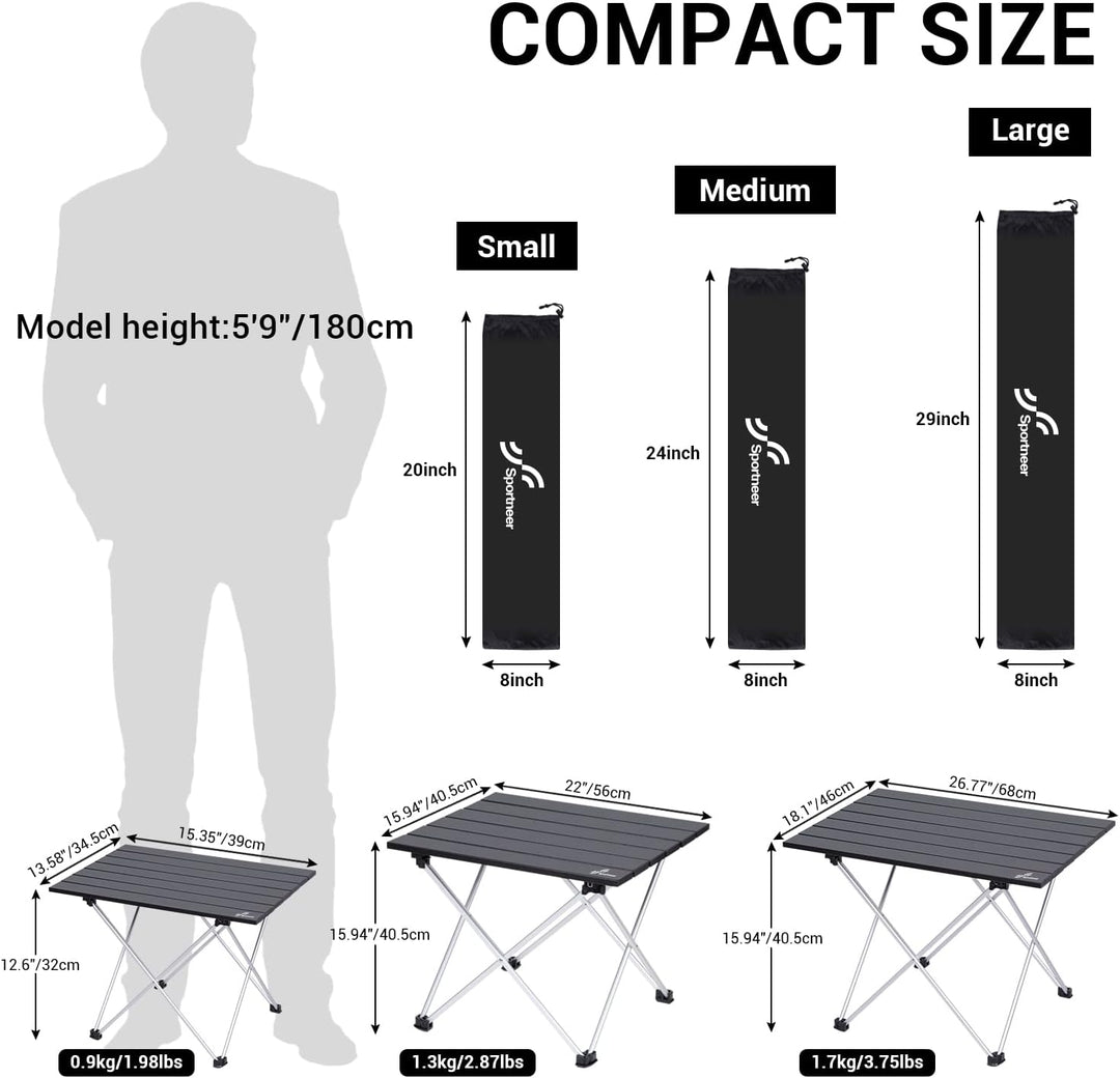 Campingtisch Klapptisch Camping, Aluminium Klapptisch Camping Tisch Faltbarer Picknick-Tisch Tragbar