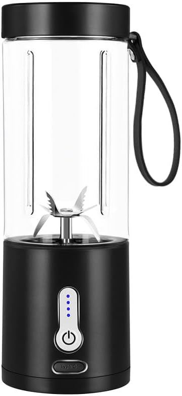 Tragbarer Mixer, Smoothie Maker to go für Shakes und Smoothies mit 6 scharfen Klingen, USB-wiederauf