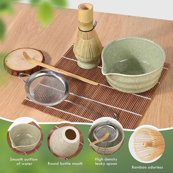 5 Stück Matcha Set, Matcha Whisk Set, Matcha Tea Set, Stylisches Matchas Set Mit Matcha Besen, Match