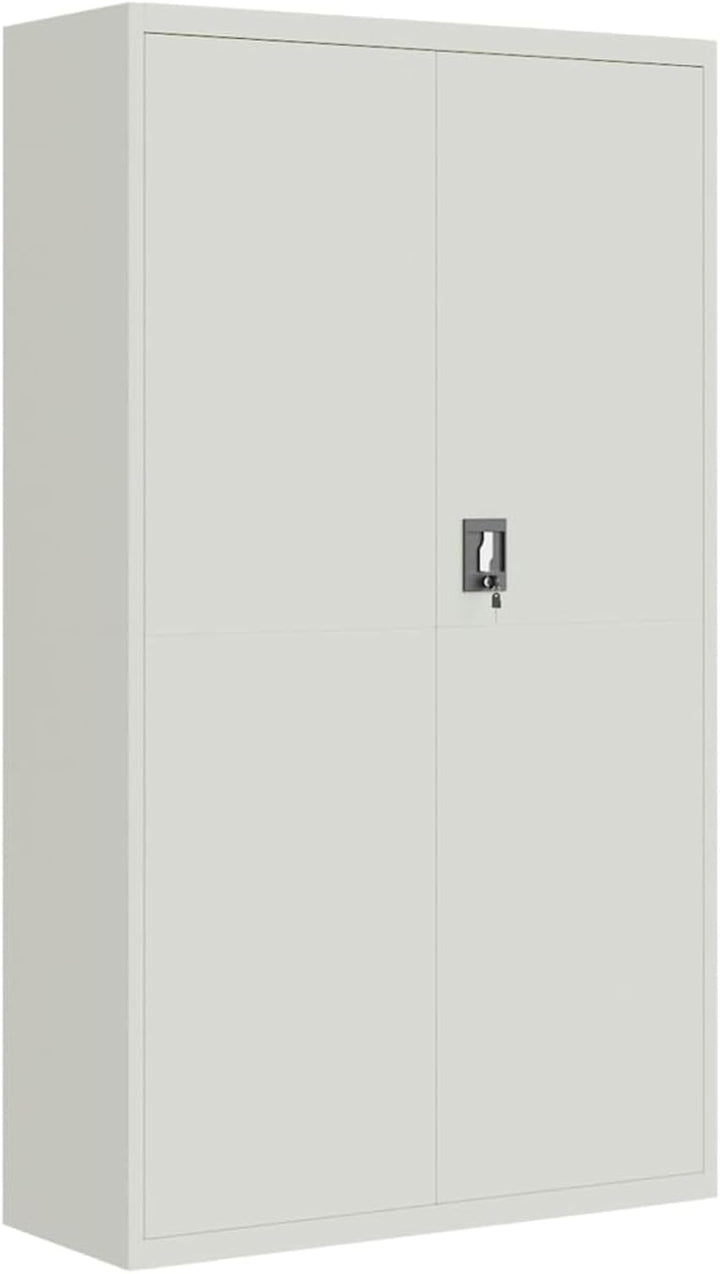 GuyAna Aktenschrank Hellgrau 105x40x180 cm Stahl Schrank BüRo Ordnerschrank AktenschräNke Stahlschra