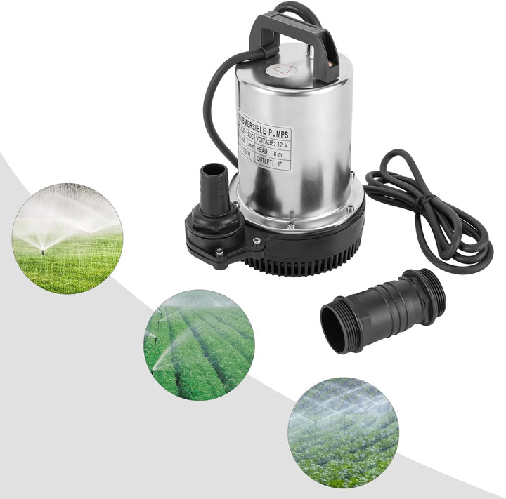 12V 160W Tauchpumpe Wasserpumpe 50L/min Hauswasserwerk Wasserpumpe Hochdruck Müllpumpe Edelstahl Jet