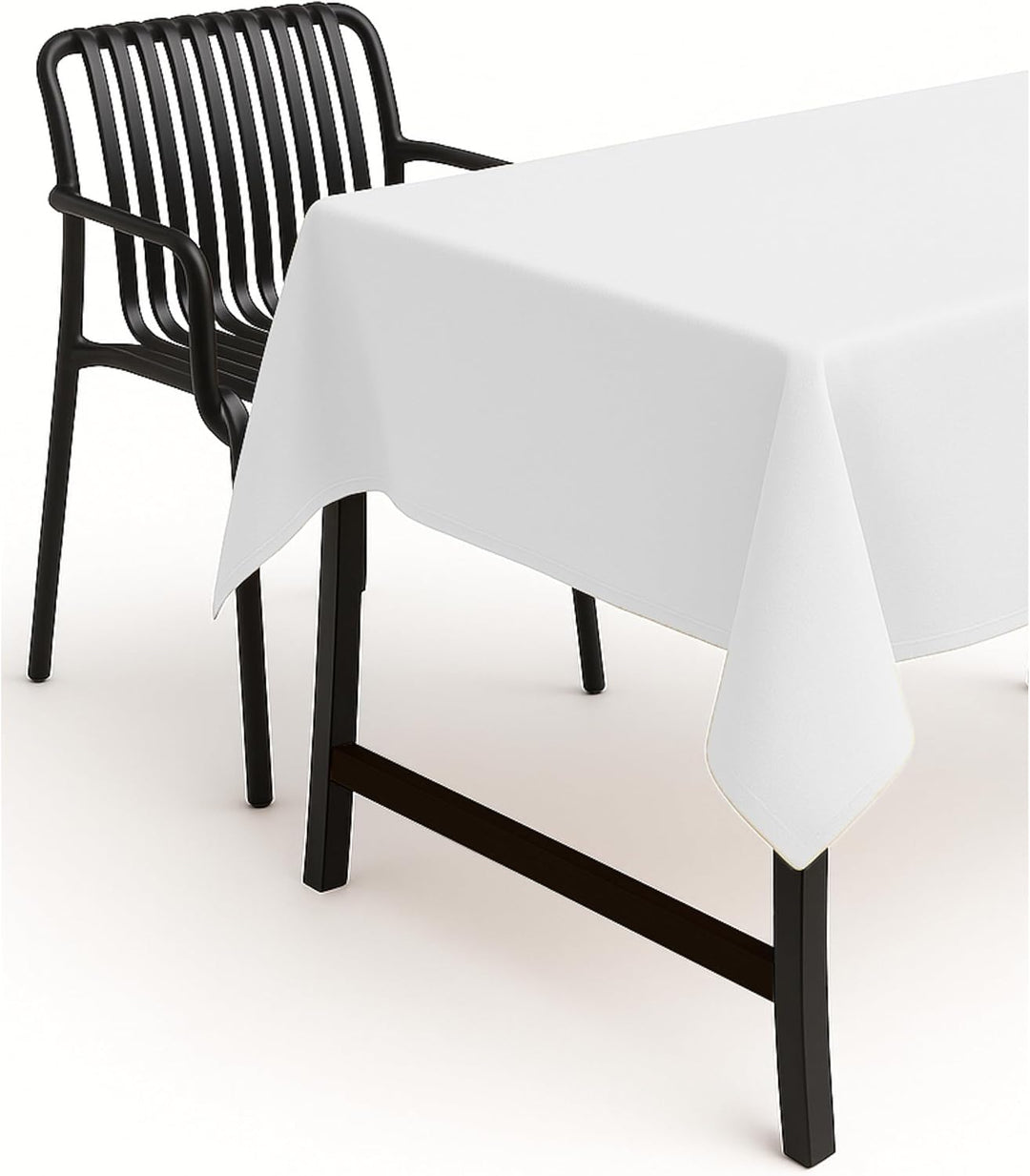 texpot Gartentischdecke 130 x 300 cm in Weiss mit Leinen Optik Lotuseffekt Fleckschutz Bügelfrei Tis