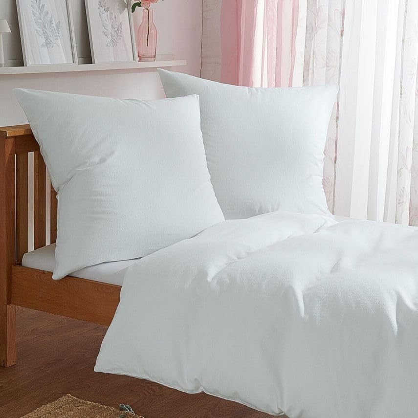 Traumschlaf Uni Biber Bettwäsche Bordeaux, 1 Bettbezug 200 x 200 cm + 2 Kissenbezüge 40 x 80 cm Bord