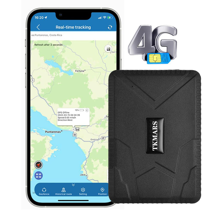 TKMARS TK915 Auto GPS-Tracker 4G, 7800mAh-Akku, magnetisch, funktioniert über SMS/APP/Webplattform o