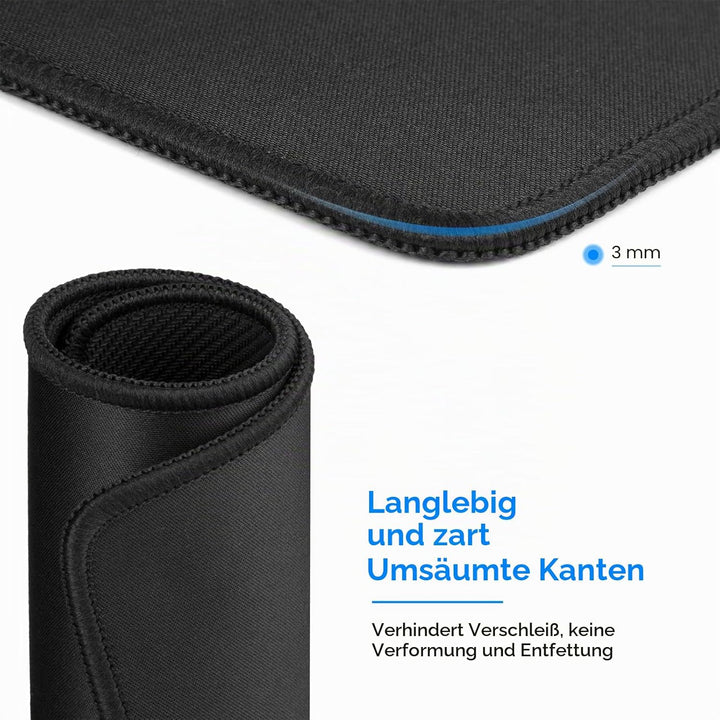 KTRIO Mauspads, 275×215mm Mousepads [30% Grösser] mit Vernähte Kanten, wasserdichte Maus Pads mit Ru