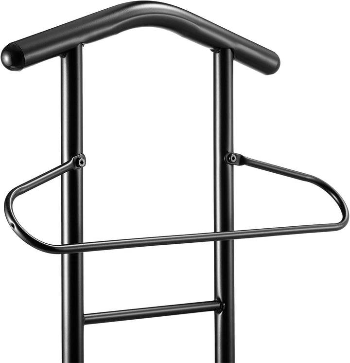 CARO-Möbel Herrendiener JIVO 2er-Set Stummer Diener Kleiderständer, Metallgestell schwarz und Ablage