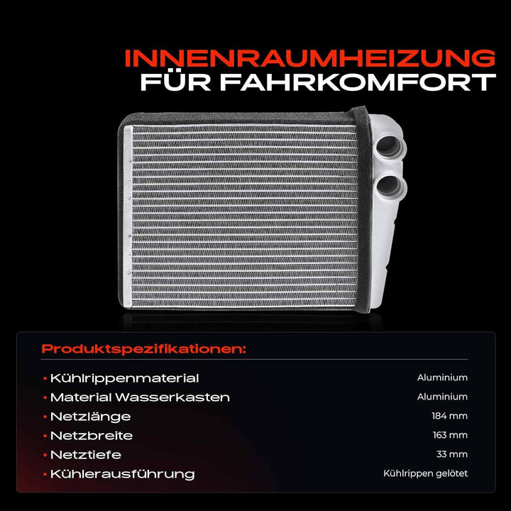 Frankberg Wärmetauscher Innenraumheizung Kompatibel mit A-Klasse W169 2004-2012 B-Klasse W245 2005-2