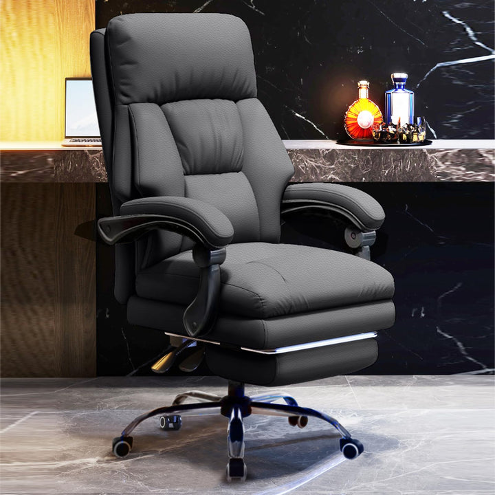 Bürostuhl mit Beinstütze Chefsessel mit Rollen Computer-Gaming-Stühle mit hoher Rückenlehne Verstell