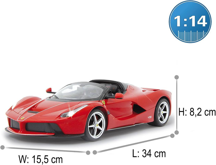 JAMARA 405150 - Ferrari LaFerrari Aperta 1:14 27MHz Driftmodus - Türen öffnen, offiziell lizenziert,