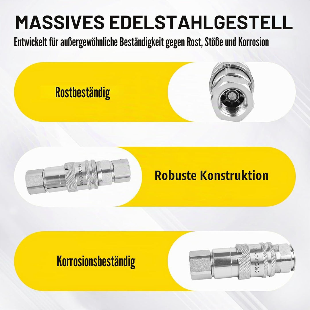 G3/8 Aussengewinde + Innengewinde, hydraulische Schnellkupplung, Kupplung