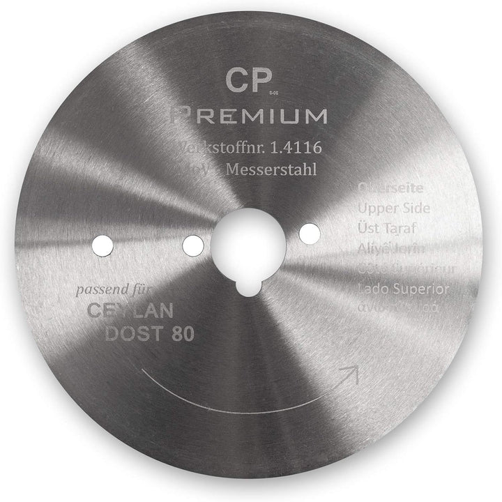 Canpolat GASTRONICS Kreismesser für Ceylan - 80 mm, glatt - Dönermesser aus Edelstahl in Premium Qua