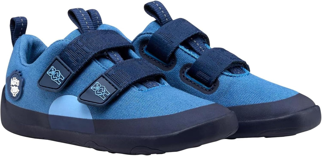 Affenzahn Barfussschuh Baumwolle Lucky Klettverschluss Vegan rutschfest Flexibel Reflektierend für d