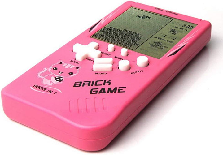 HLF Retro Big Screen Brick Spielekonsole 9999 in 1 Panzer/Rennen/Schiessen Lässiges Puzzlespiel Eins