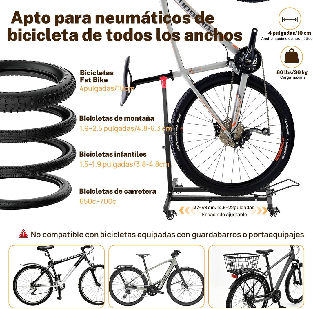 Vertikaler Fahrradständer, Freistehender Indoor-Fahrradständer Aufrechter Fahrradbodenständer mit ei