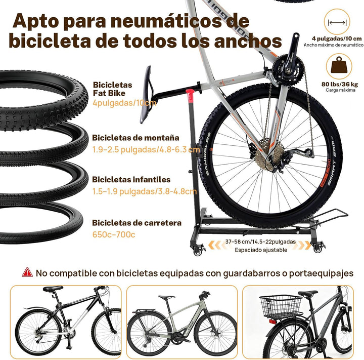 Vertikaler Fahrradständer, Freistehender Indoor-Fahrradständer Aufrechter Fahrradbodenständer mit ei
