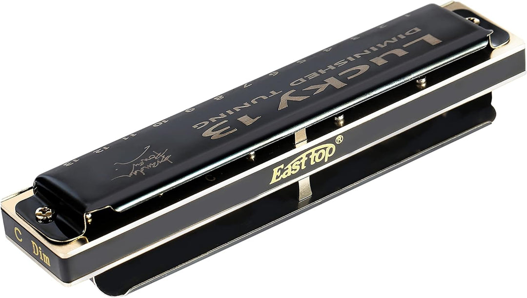 East top Lucky 13 Bass Plus Blues Harmonica 13 Holes Diatonic Harp Mouth Organ Professional Musical