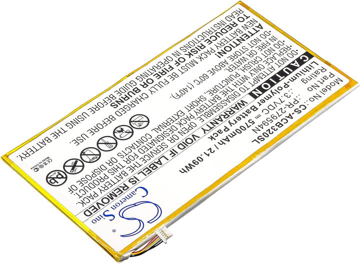 CS-ACB320SL Akkus 5700mAh Kompatibel mit [Acer] A3-A40, A3-A50, A3-A50-K3HP, A5008, A6003, B3-A30, B