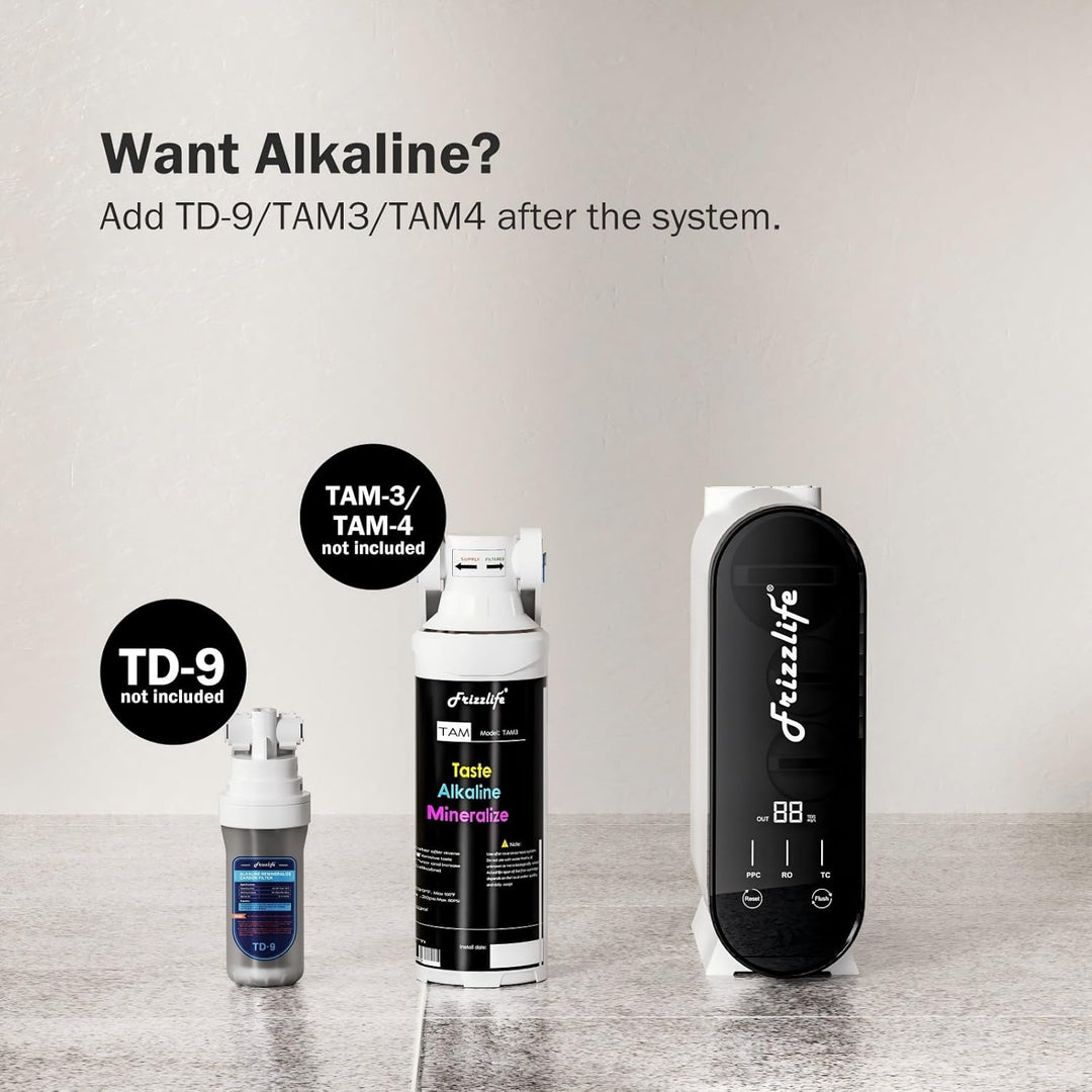 Frizzlife RO Umkehrosmose-Wasserfiltrationssystem - 600 GPD schnellen Fluss unter Waschbecken RO Was