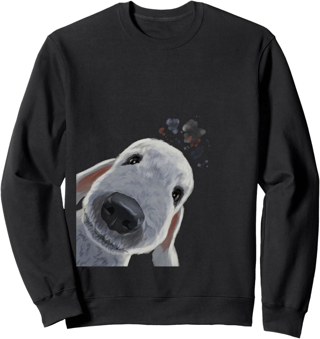 Neugieriger Hund Bedlington Terrier Sweatshirt