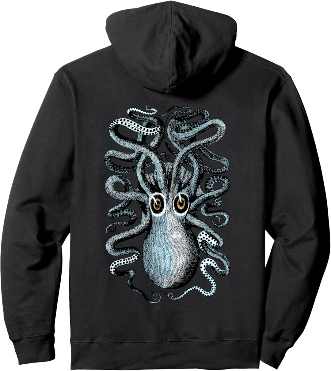 Oktopus Vintage-Kraken Pullover Hoodie