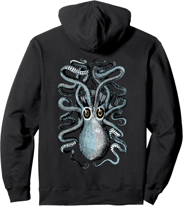 Oktopus Vintage-Kraken Pullover Hoodie