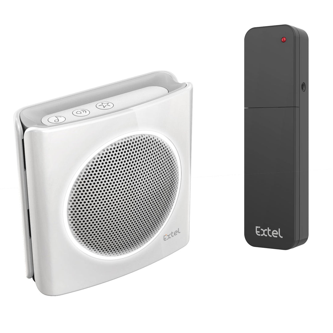 Extel diBi More Funk-Klingelerweiterung, Universal-Funkgong & Klingelverstärker, 200 m Reichweite, k