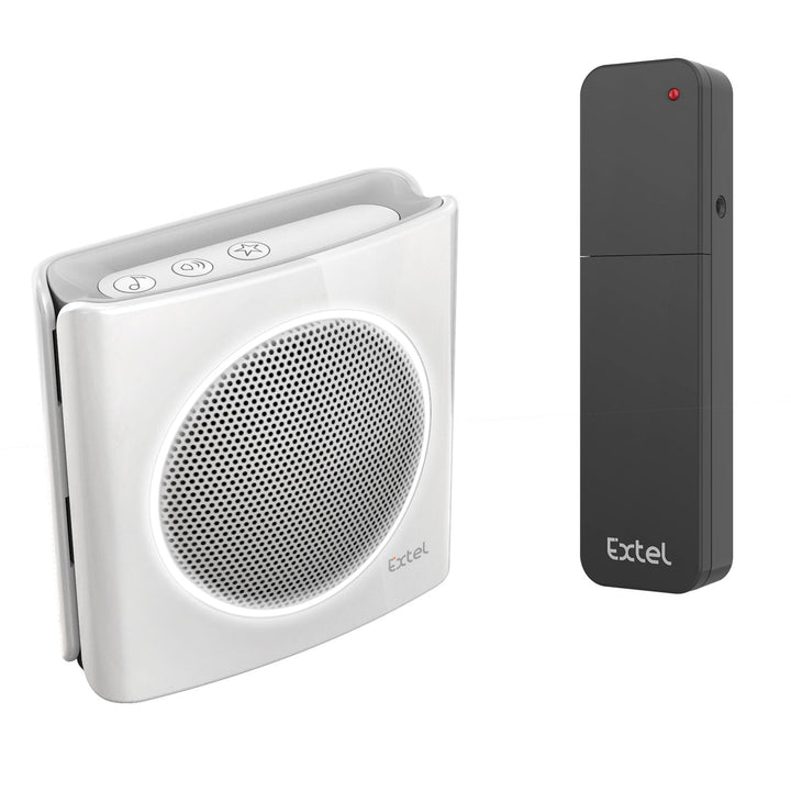 Extel diBi More Funk-Klingelerweiterung, Universal-Funkgong & Klingelverstärker, 200 m Reichweite, k