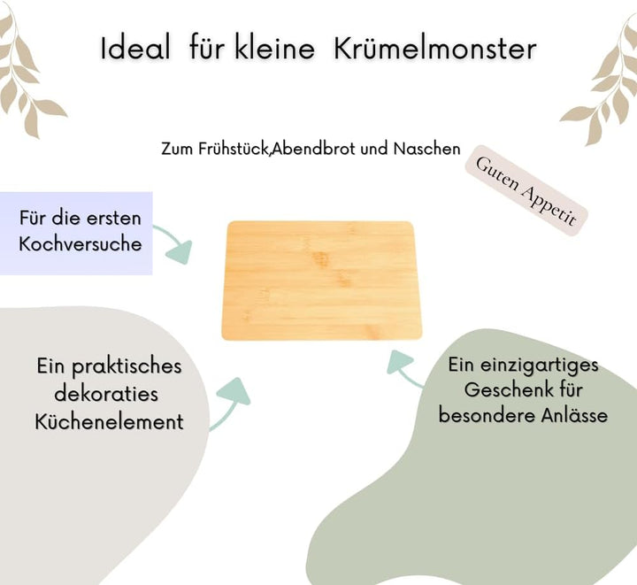 Personalisiertes Frühstücksset, 2er Set Schneidebrett mit Gravur, Geschenke für Oma und Opa, Brettch