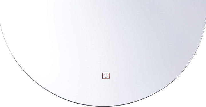 Badspiegel LED-Beleuchtung oval silber 80x60 cm mit Antibeschlagsystem Mazille