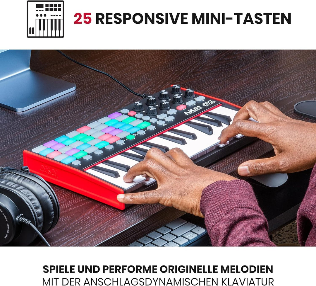 Akai Professional APC Key 25 MK2 - USB MIDI Keyboard Controller für Clip-Launching mit Ableton Live