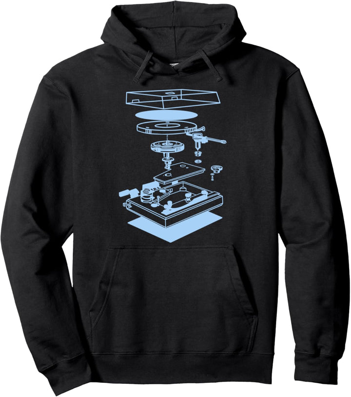 Plattenspieler Musikdrehtisch Schaltplan DJ Pullover Hoodie