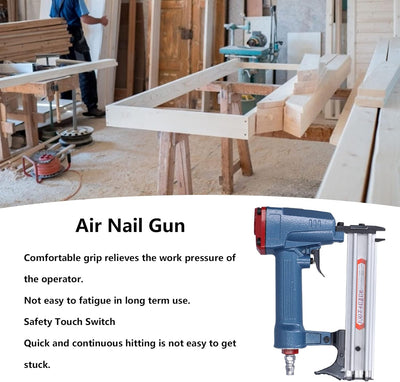 Fafeicy F30 Air Nail Gun, 0,4-0,8 MPa, Pneumatische Nail Farming Gun, Kapazität 100 Stück, Nagelläng