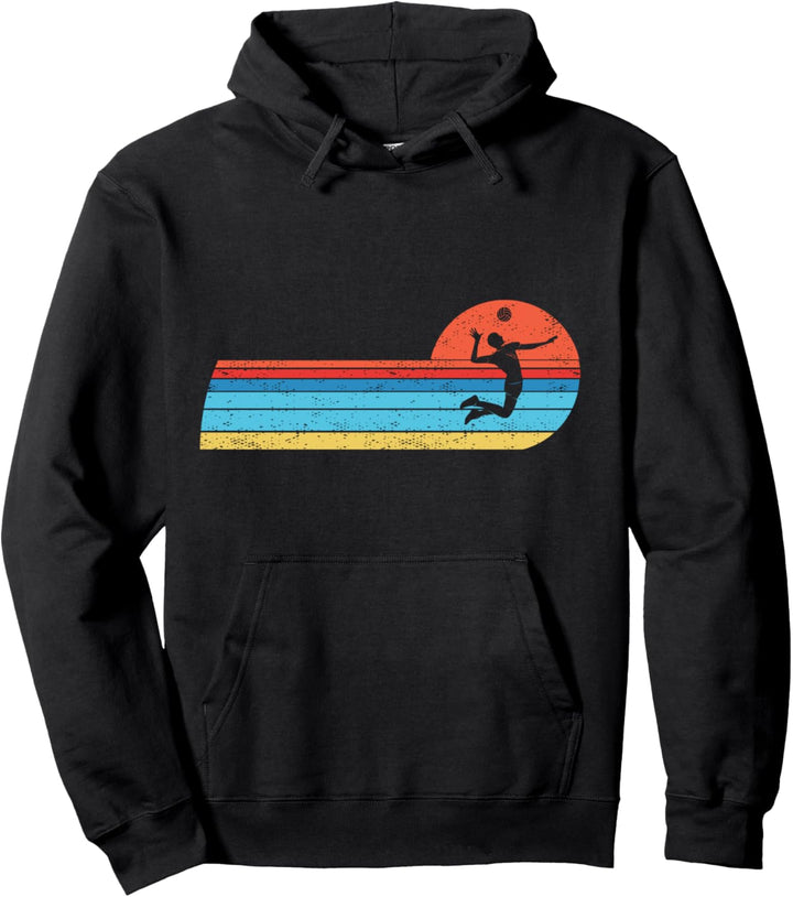 Volleyball Ball Volleyballer Vintage Volleyball Pullover Hoodie