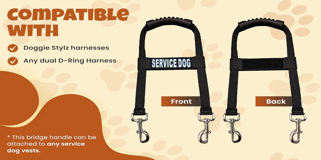 Doggie Stylz Service Dog Bridge Handle Guide Hundegeschirr – strapazierfähiges Hundezubehör – unverz