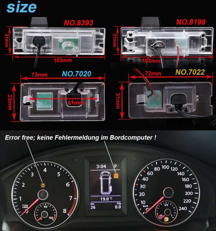 1280P Super HD Nachtsicht Rückfahrkamera Ersatz Pür BMW Mini Cooper Kombi Limousine R55 R56/Converti