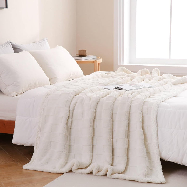 Gracelife Sherpa-Überwurfdecke, Fleecedecke, doppelt, weich, flauschig, warm, Überwurf für Bett und