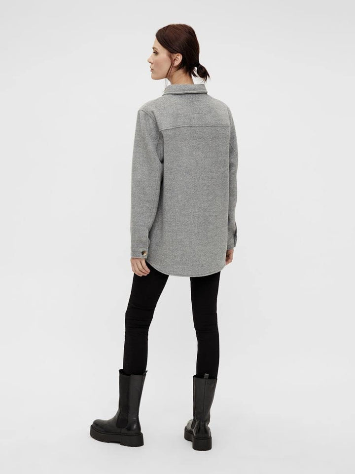 Object Damen Objvera Owen L/S Jacket Noos Jacke 40 Medium Grey Melange, 40 Medium Grey Melange