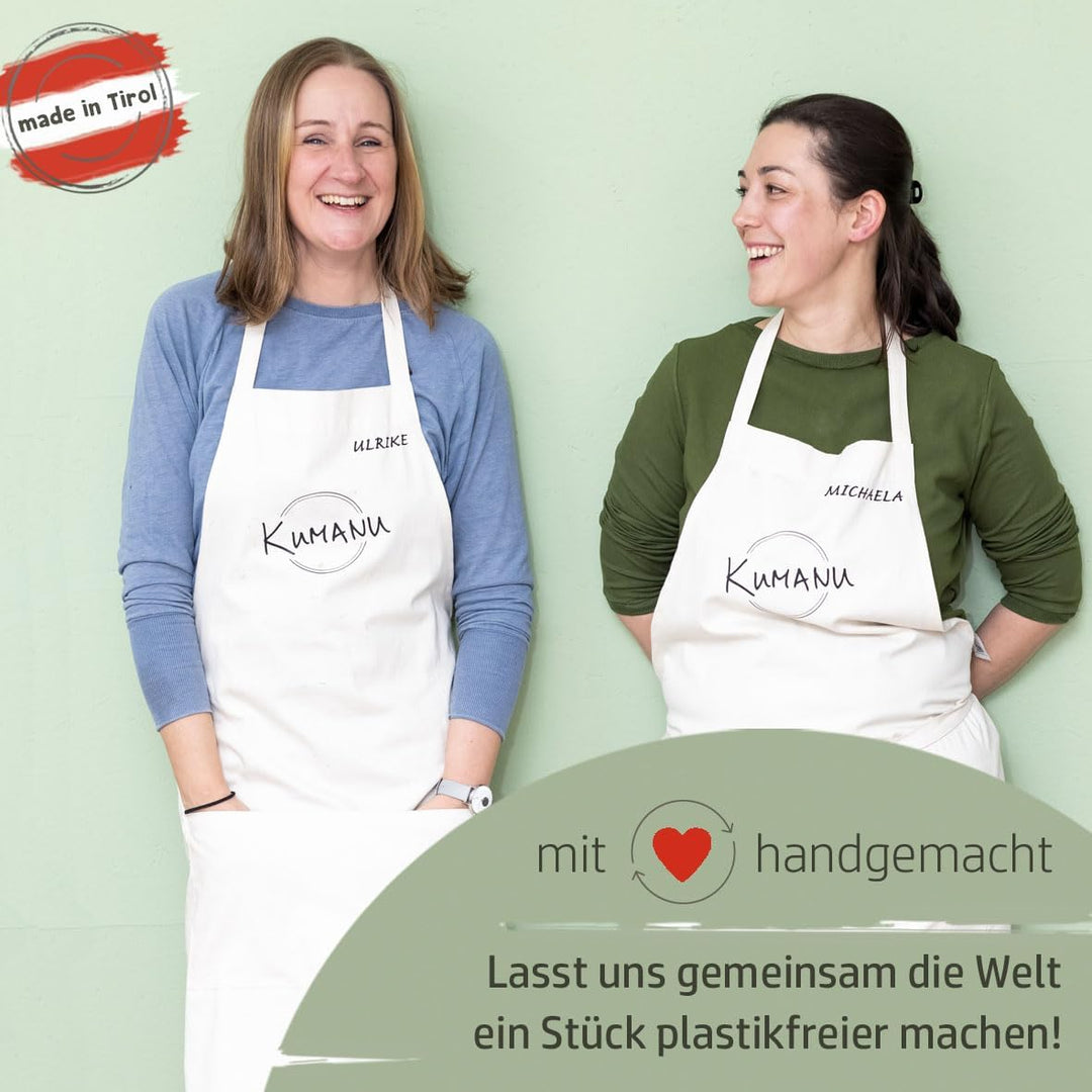 Kumanu |Bio-Bienenwachstuch - Brotbeutel KRÜMELKARL | H 35cm x B 29cm | mit Standboden und Verschlus