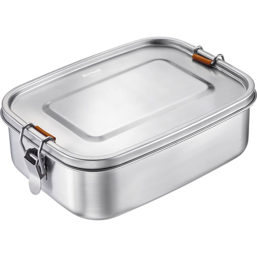 Westmark Lunch Box, Füllvolumen: 1500 ml, Mit Silikon-Dichtungsring, Einsetzbare Trennwand, Rostfrei