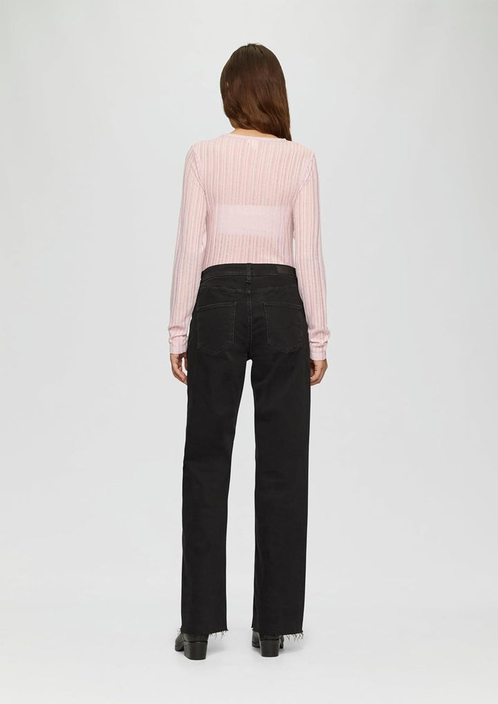 QS Leicht transparentes Longsleeve mit Strukturmuster XXL 4176_altrosa, XXL 4176_altrosa