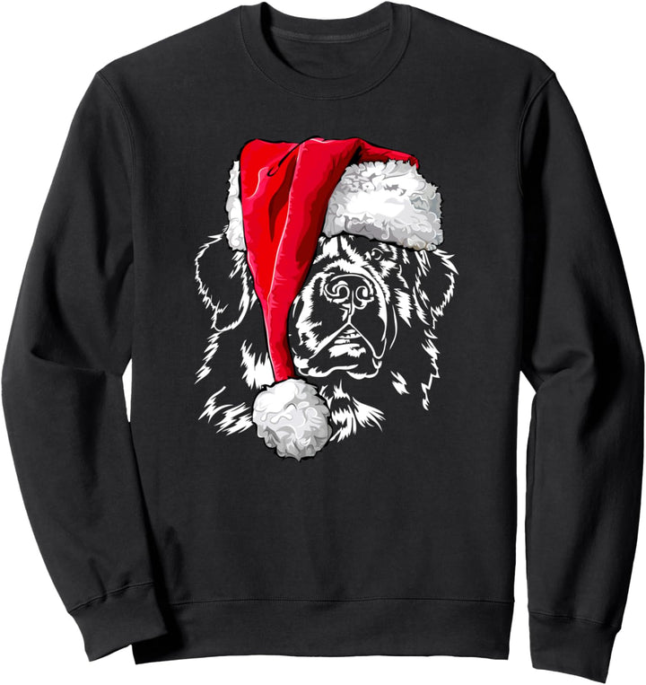 Lustiger Neufundländer Weihnachtsmann Weihnachten Hunde Sweatshirt