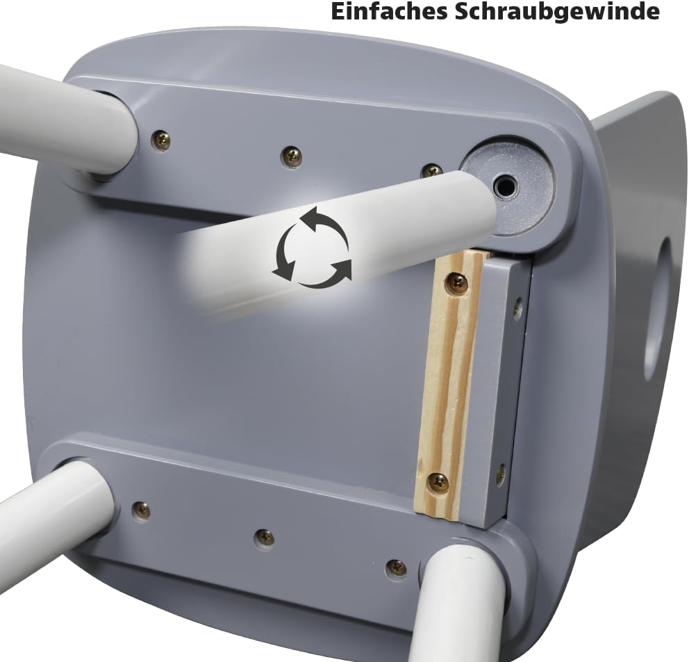 Kesper | Kindertisch mit 2 Stühlen, Weiss/Grau | 1773213 Weiss, Grau, Weiss, Grau