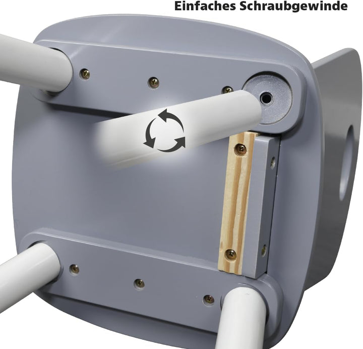 Kesper | Kindertisch mit 2 Stühlen, Weiss/Grau | 1773213 Weiss, Grau, Weiss, Grau