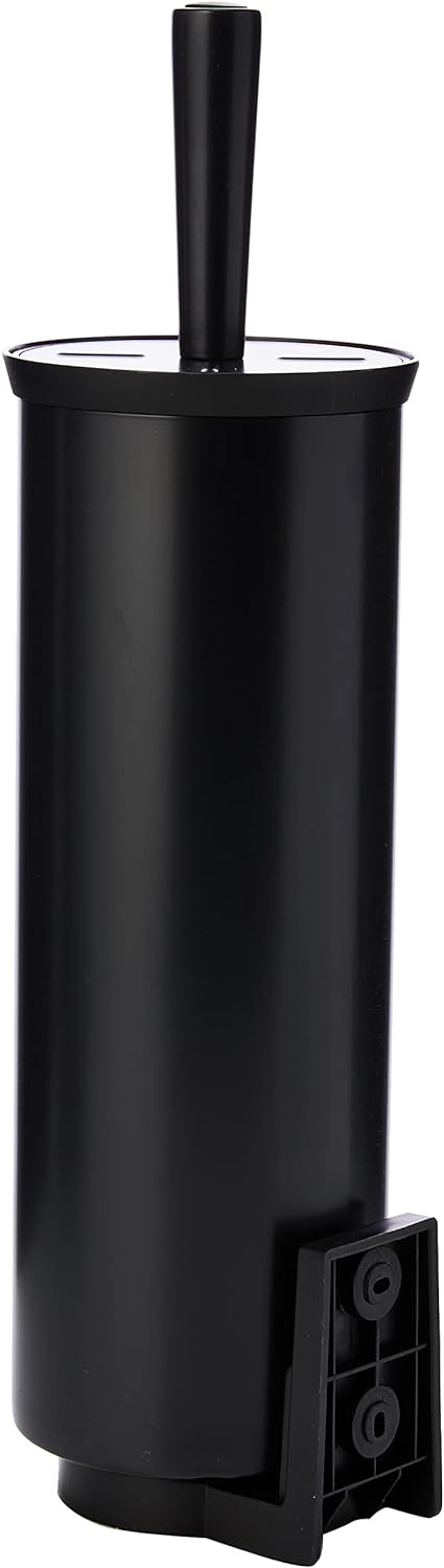 Brabantia Toilettenbürstengarnitur - Black Matt Black Toilettenbürste und Halter, Matt Black Toilett