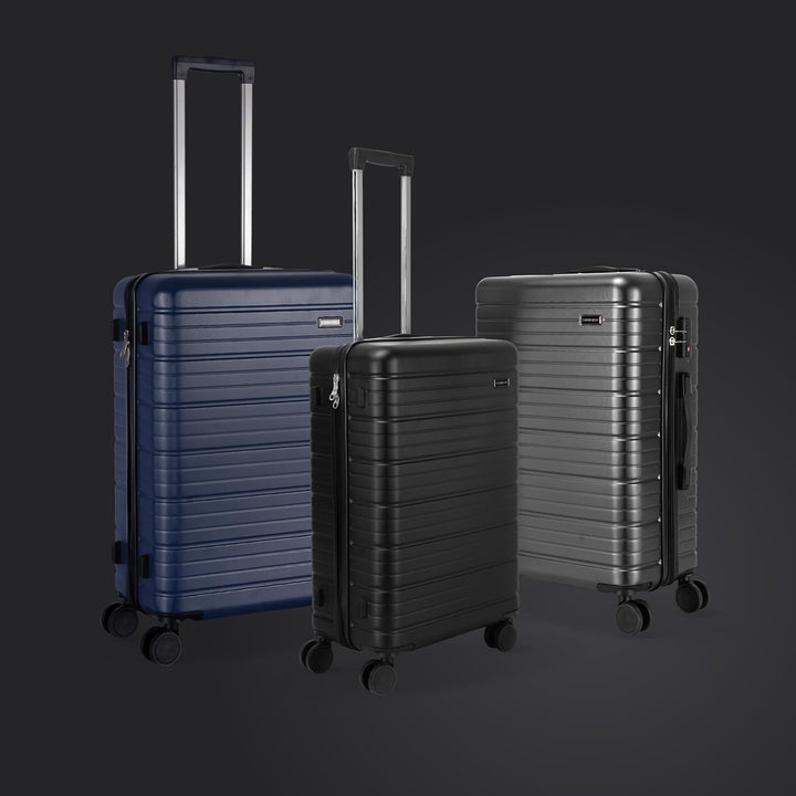 StahlHaus® Hartschalen Koffer XL 75 cm Reisekoffer – Rollkoffer sehr Gross Schwarz Luxe – 4 Rollen T