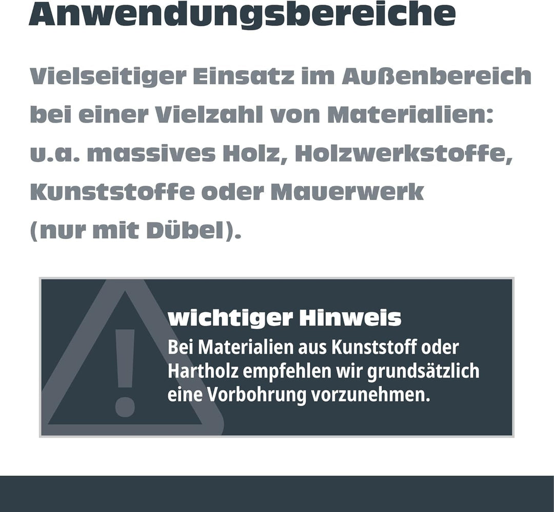 HELPMATE Edelstahlschrauben Set PZ - 470 Universalsschrauben A2 für Aussen, hochwertige Sortimentsbo