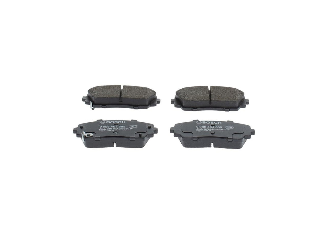 Bosch BP1683 Bremsbeläge - Vorderachse - ECE-R90 Zertifizierung - vier Bremsbeläge pro Set